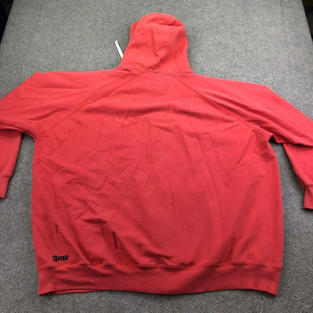 Vintage Chicago Blackhawks Hoodie Mens 4XL Red NHL Full Zip Sweatshirt Y2K